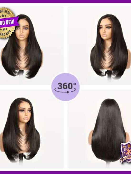 22 Inch Glueless Synthetic Lace Front Wig, Pre-Styled Layered Cut, Wear & Go main image 7